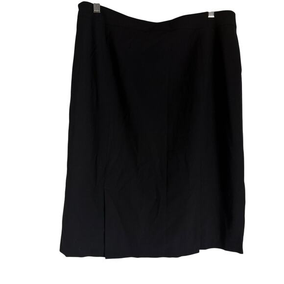 Lafayette 148 New York Black Virgin Wool Knee Length Pencil Skirt Size 12 - Picture 5 of 9